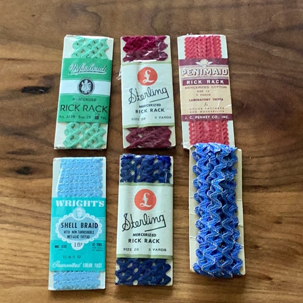 Vintage Rick Rack & Shell Braid Sewing Notions
